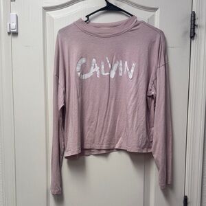 Calvin Klein Women's Mauve Long Sleeve Tee
